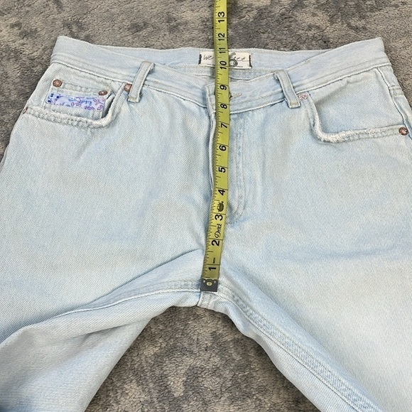 We The Free Maggie Chewed Hem Ankle Jeans Busted Knees Ditsy Floral Patch 26 - Picture 8 of 11